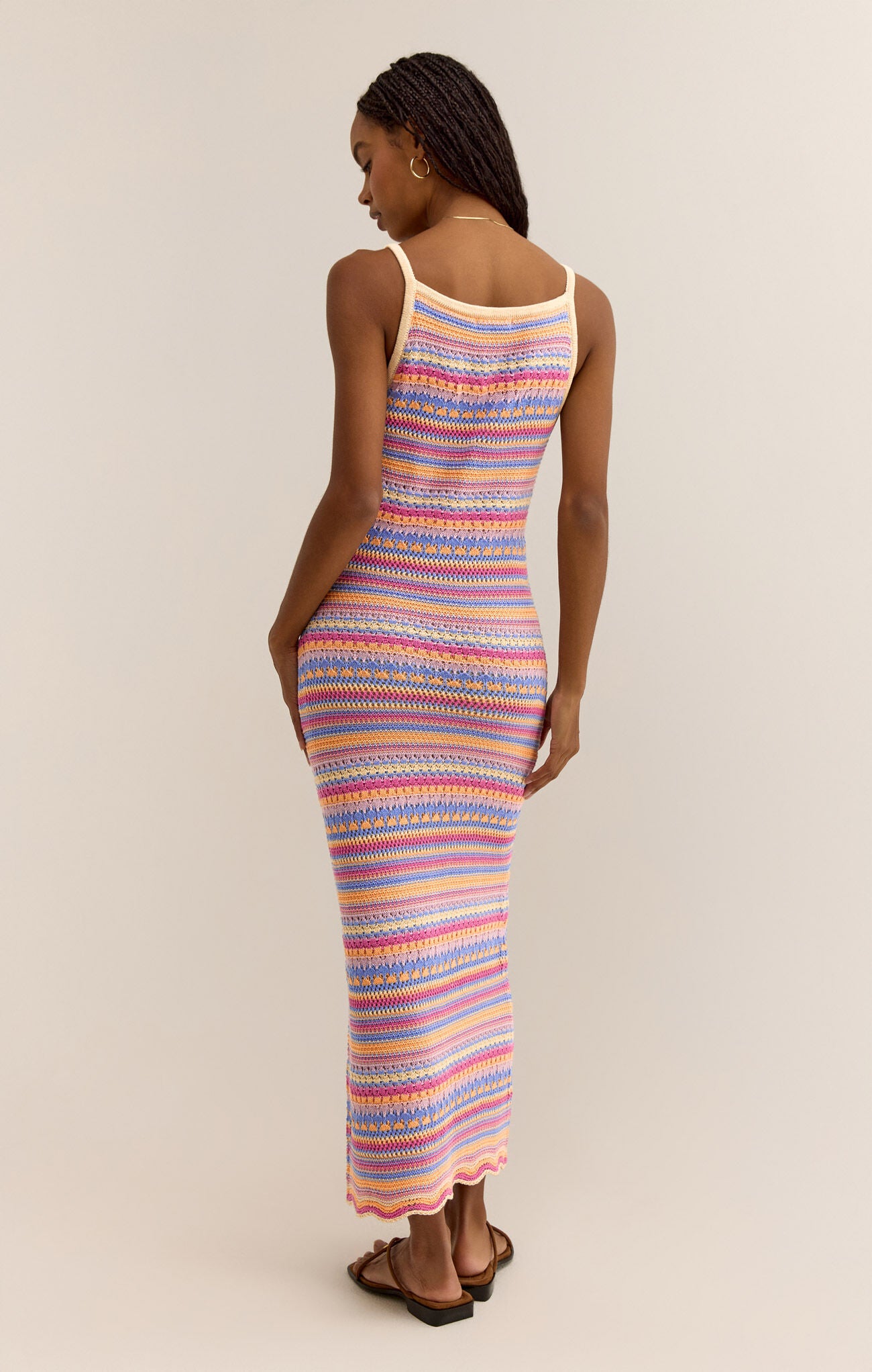 Santa Cruz Stripe Midi Dress-Dresses-Vixen Collection, Day Spa and Women's Boutique Located in Seattle, Washington