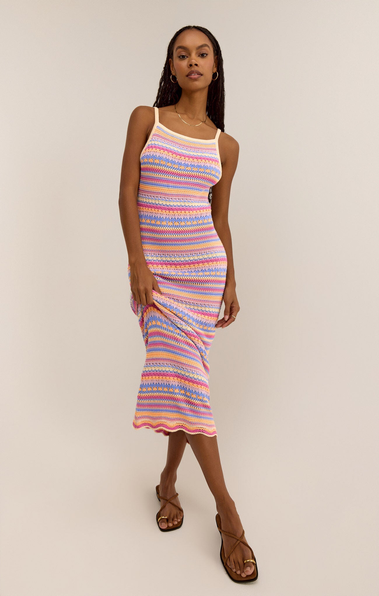 Santa Cruz Stripe Midi Dress-Dresses-Vixen Collection, Day Spa and Women's Boutique Located in Seattle, Washington