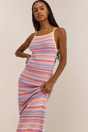 Santa Cruz Stripe Midi Dress-Dresses-Vixen Collection, Day Spa and Women's Boutique Located in Seattle, Washington