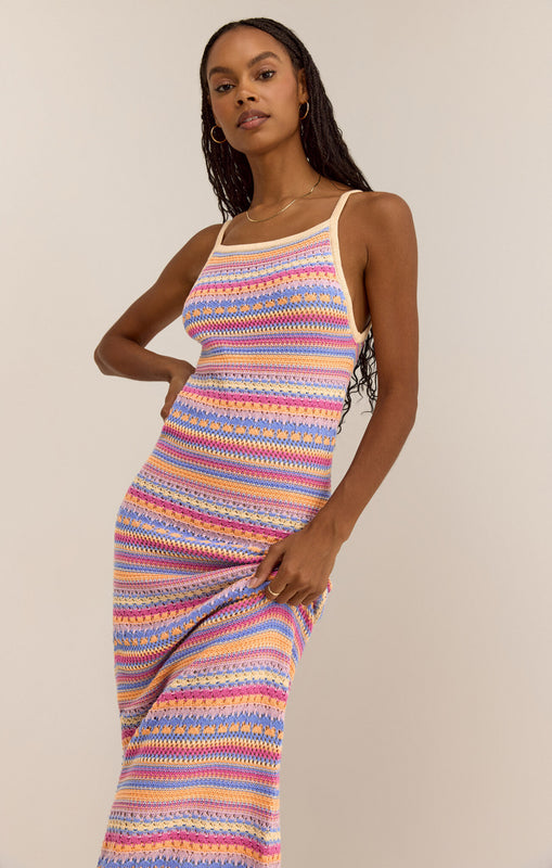 Santa Cruz Stripe Midi Dress-Dresses-Vixen Collection, Day Spa and Women's Boutique Located in Seattle, Washington