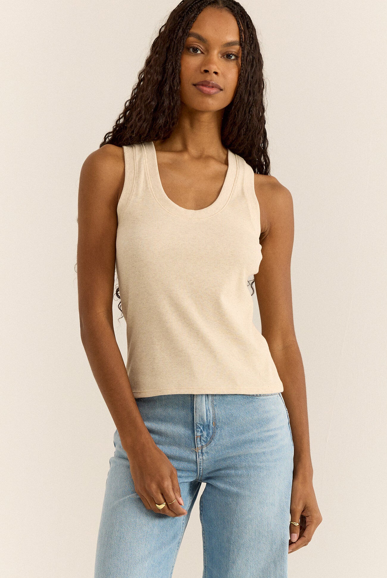 Sirena Rib Tank-Tank Tops-Vixen Collection, Day Spa and Women's Boutique Located in Seattle, Washington