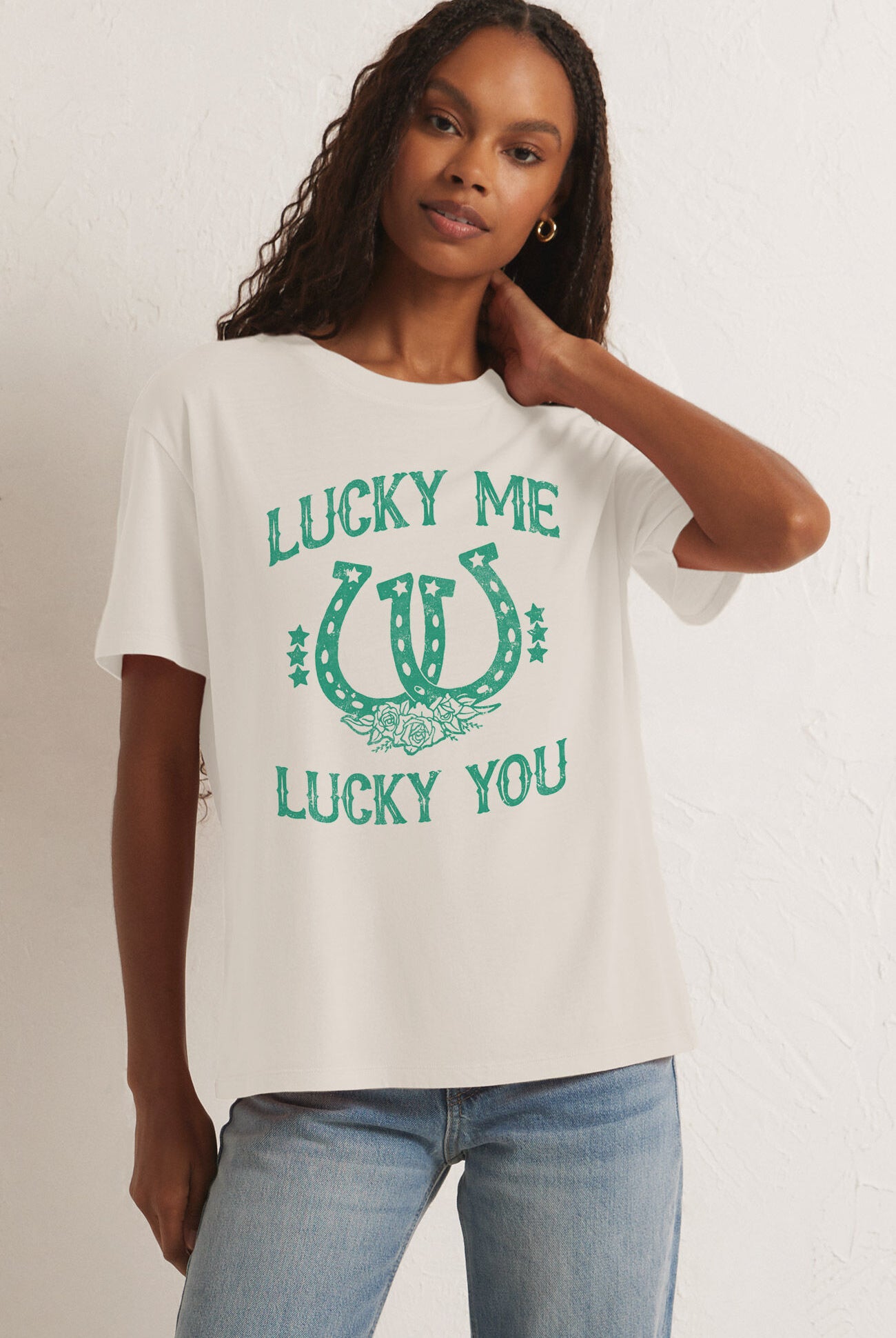 Lucky Tee-Short Sleeves-Vixen Collection, Day Spa and Women's Boutique Located in Seattle, Washington