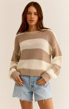 Z Supply Broadbeach Stripe Sweater-Sweaters-Vixen Collection, Day Spa and Women's Boutique Located in Seattle, Washington