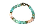Amazonite & Pink Opal Narrow Bracelet-Bracelets-Vixen Collection, Day Spa and Women's Boutique Located in Seattle, Washington
