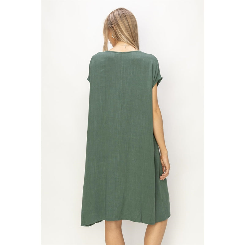 Juliette Oversized Linen Dress-Dresses-Vixen Collection, Day Spa and Women's Boutique Located in Seattle, Washington