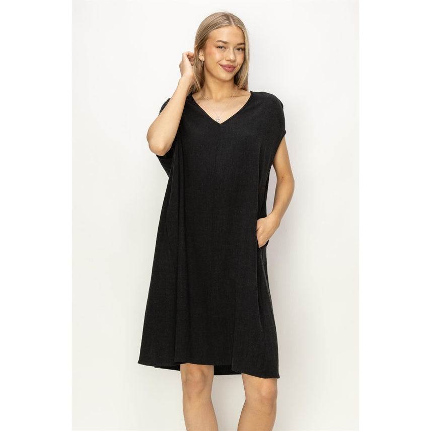 Juliette Oversized Linen Dress-Dresses-Vixen Collection, Day Spa and Women's Boutique Located in Seattle, Washington