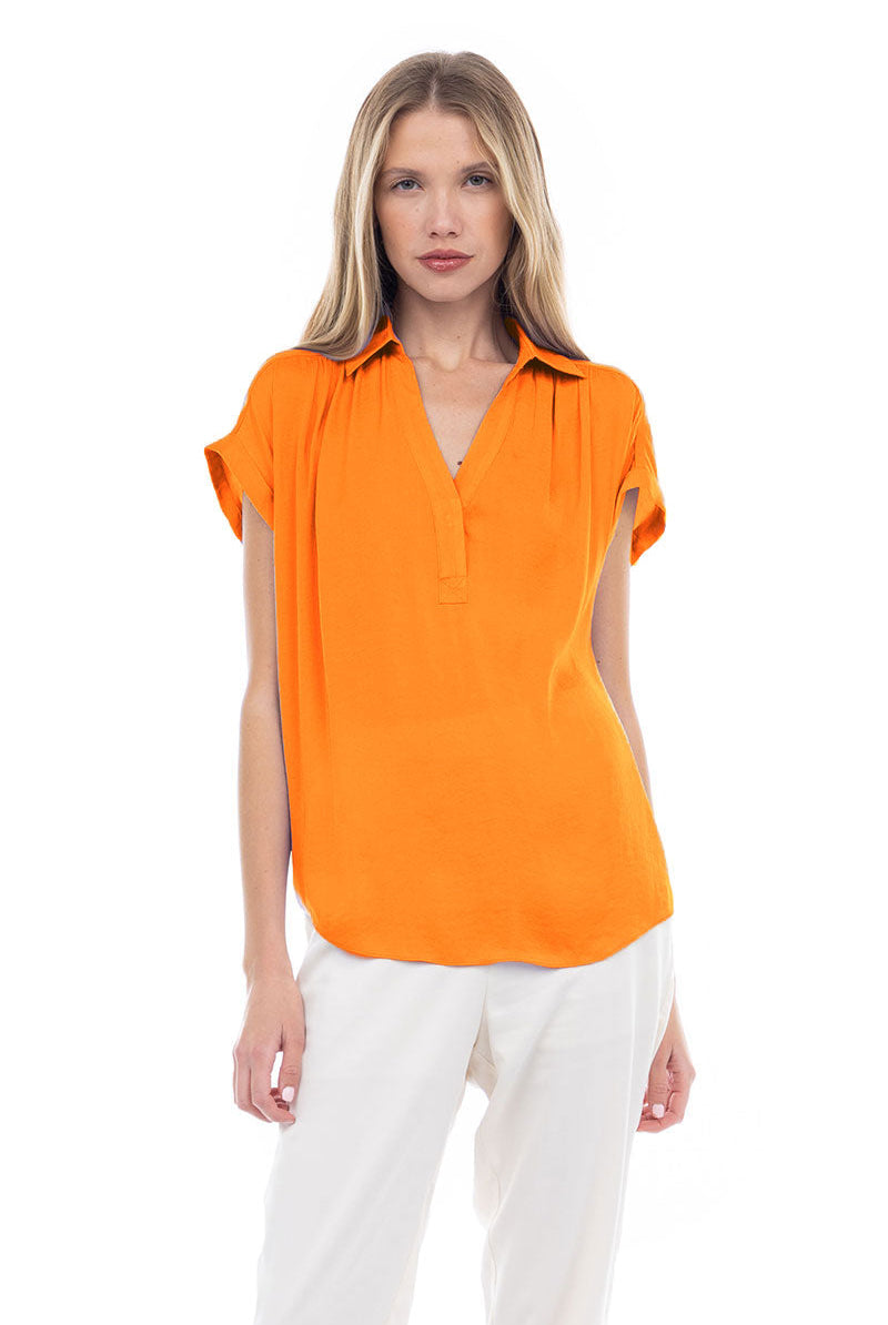 Brandi Short Sleeve Top-Short Sleeves-Vixen Collection, Day Spa and Women's Boutique Located in Seattle, Washington