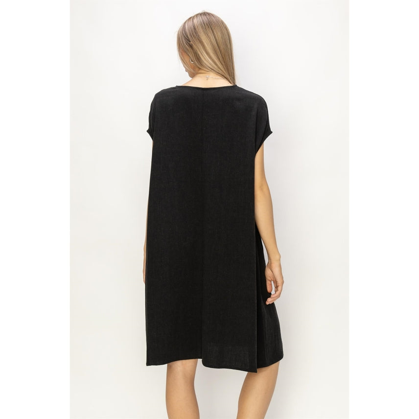 Juliette Oversized Linen Dress-Dresses-Vixen Collection, Day Spa and Women's Boutique Located in Seattle, Washington