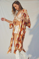 Golden Age High Slits Kimono Duster-Cardigans-Vixen Collection, Day Spa and Women's Boutique Located in Seattle, Washington