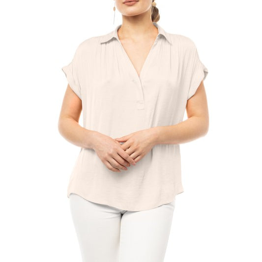 Brandi Short Sleeve Top-Short Sleeves-Vixen Collection, Day Spa and Women's Boutique Located in Seattle, Washington