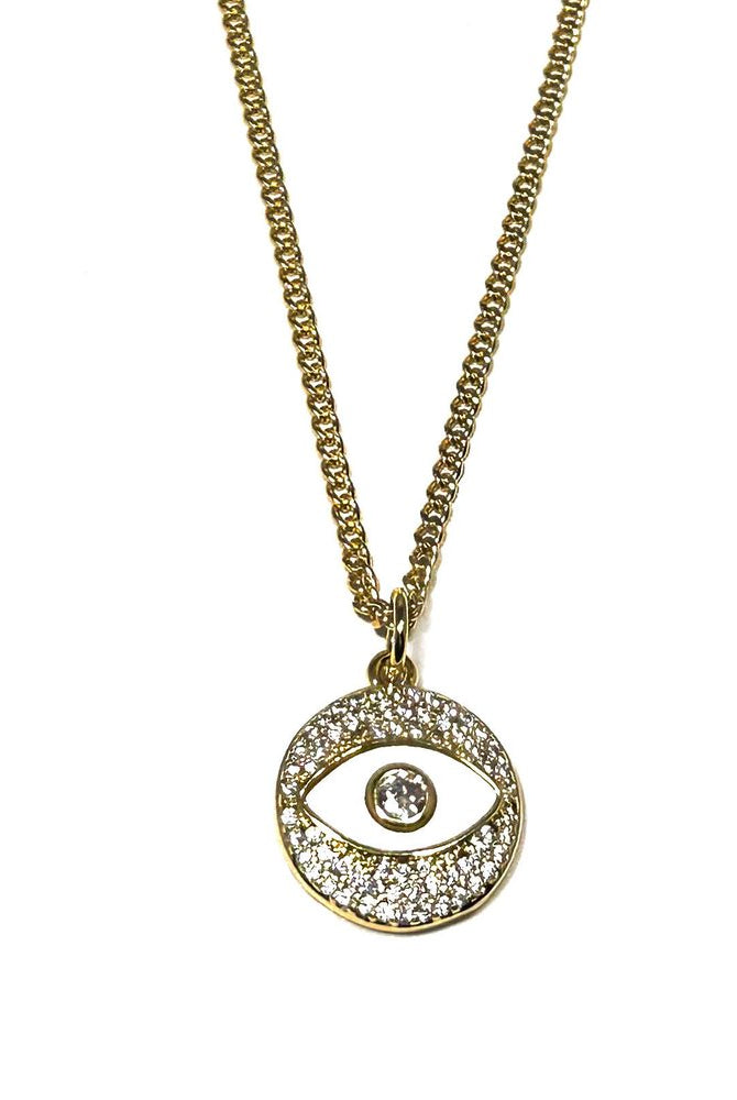 Mother of Pearl Eye Necklace-Necklaces-Vixen Collection, Day Spa and Women's Boutique Located in Seattle, Washington