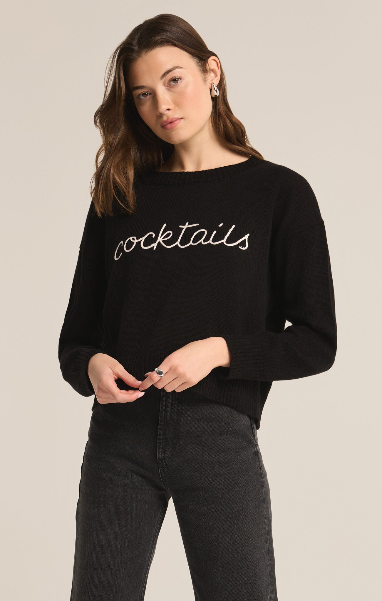 Cocktails Sweater-Sweaters-Vixen Collection, Day Spa and Women's Boutique Located in Seattle, Washington