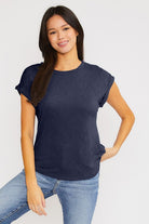 Rolled Edge Tee-Short Sleeves-Vixen Collection, Day Spa and Women's Boutique Located in Seattle, Washington