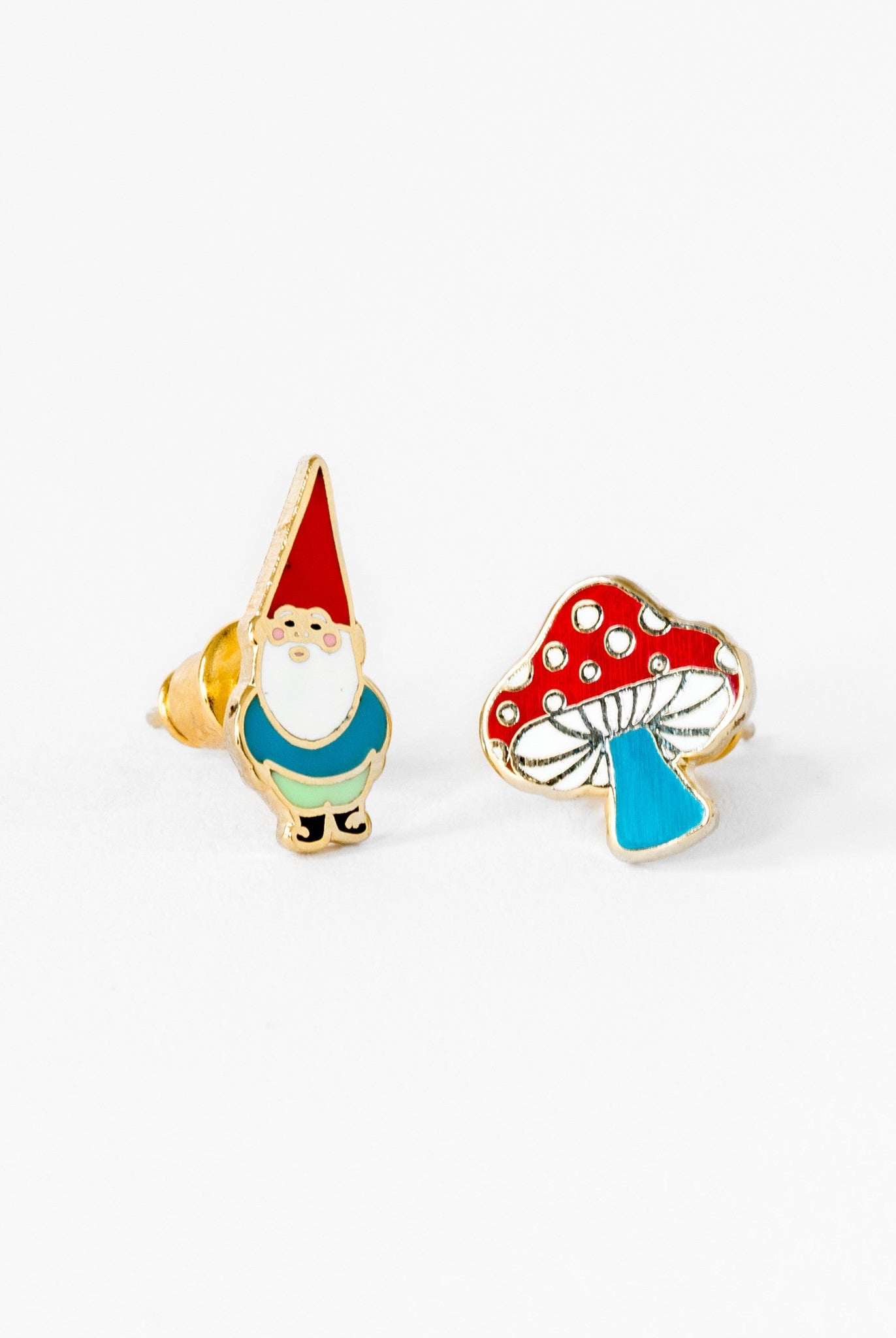 Gnome & Mushroom Earrings-Earrings-Vixen Collection, Day Spa and Women's Boutique Located in Seattle, Washington