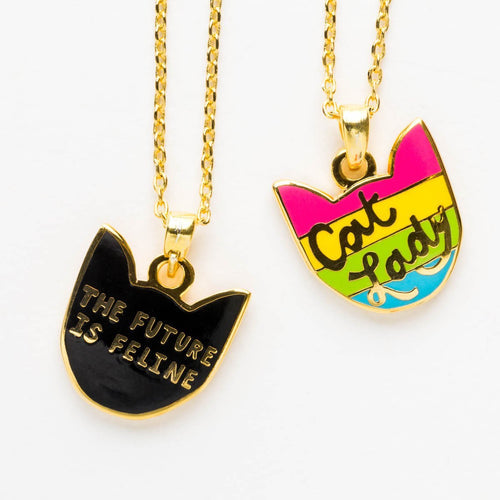 Cat Lady - Double Sided Pendant-Earrings-Vixen Collection, Day Spa and Women's Boutique Located in Seattle, Washington