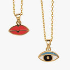Eyes & Lips - Double Sided Pendant-Necklaces-Vixen Collection, Day Spa and Women's Boutique Located in Seattle, Washington