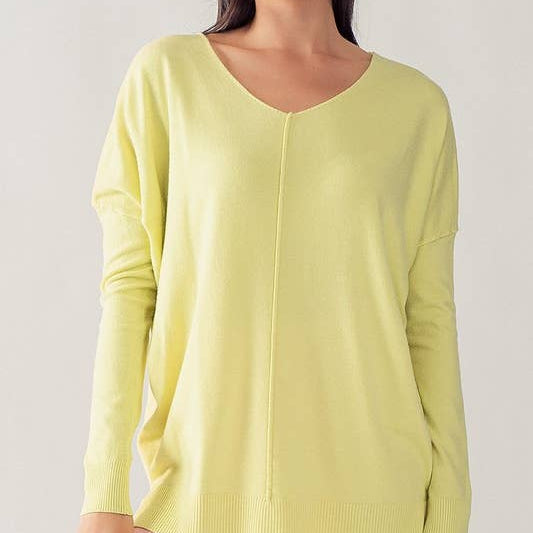 Soft Lime Dream Tunic Sweater-Sweaters-Vixen Collection, Day Spa and Women's Boutique Located in Seattle, Washington