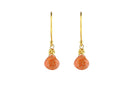 Tiny Gold Sunstone Earrings-Earrings-Vixen Collection, Day Spa and Women's Boutique Located in Seattle, Washington