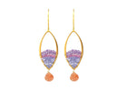 Gold Marquis Earrings-Earrings-Vixen Collection, Day Spa and Women's Boutique Located in Seattle, Washington