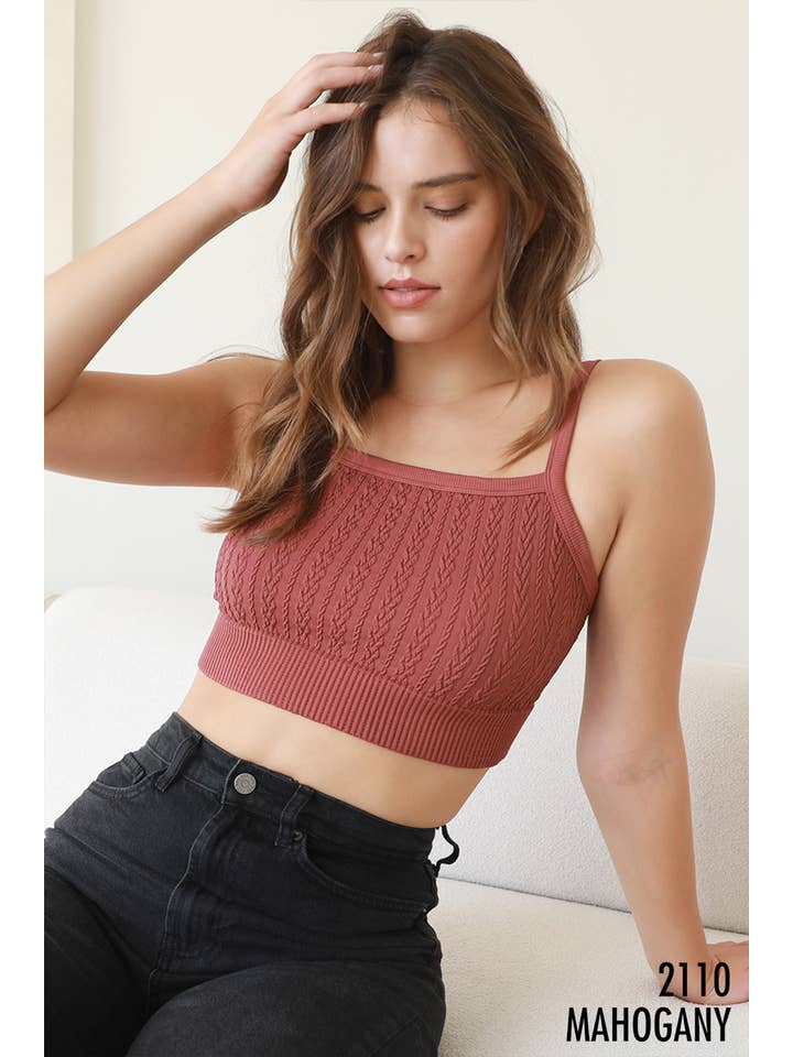 Cozy Cable Knit Bralette-Bras-Vixen Collection, Day Spa and Women's Boutique Located in Seattle, Washington