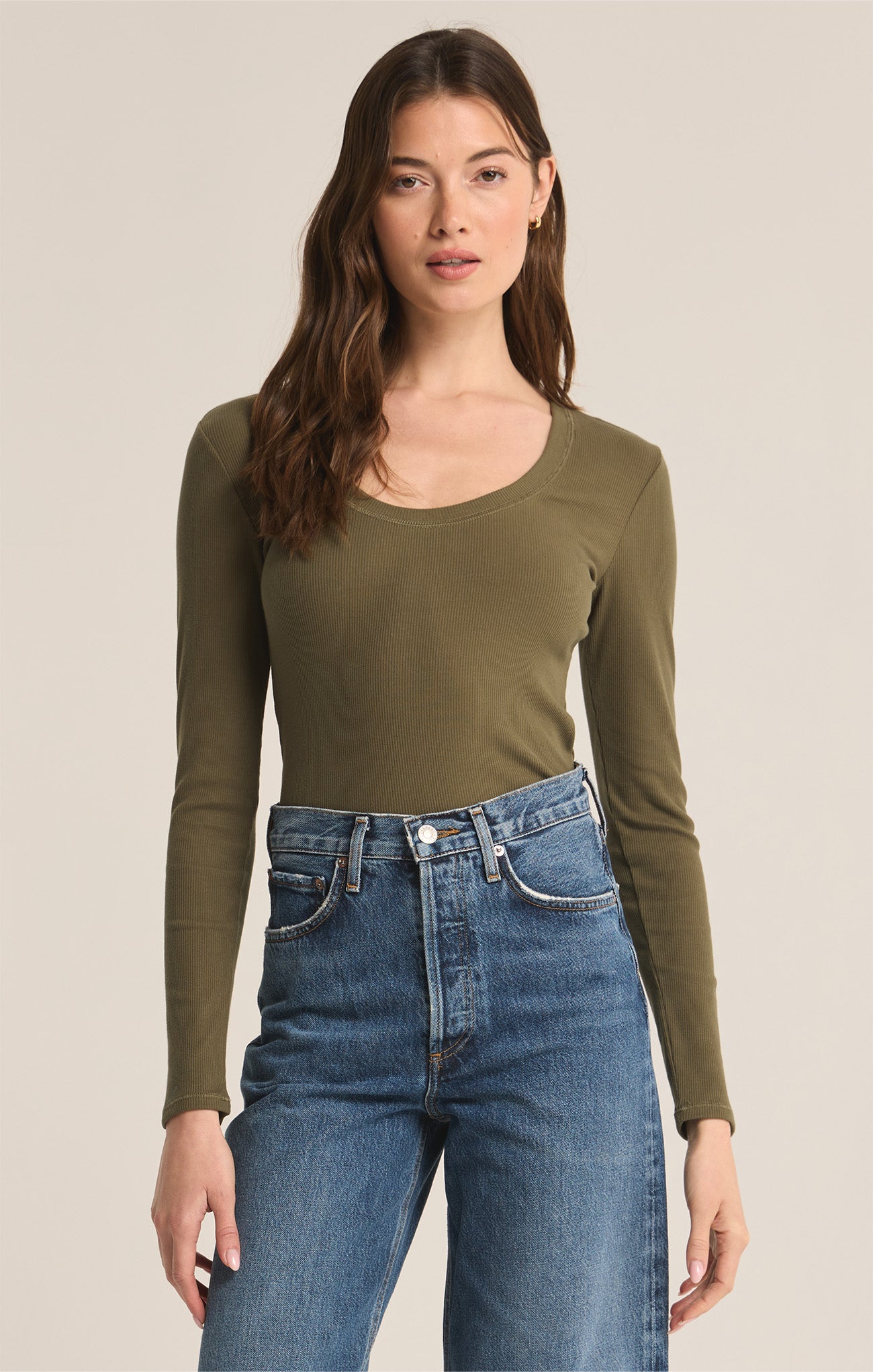 Sirena Rib Tee-Long Sleeves-Vixen Collection, Day Spa and Women's Boutique Located in Seattle, Washington