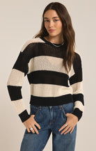 Z Supply Broadbeach Stripe Sweater-Sweaters-Vixen Collection, Day Spa and Women's Boutique Located in Seattle, Washington