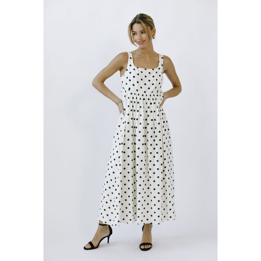 Women s Ivory and Black Dot Dress Vixen Collection Seattle WA