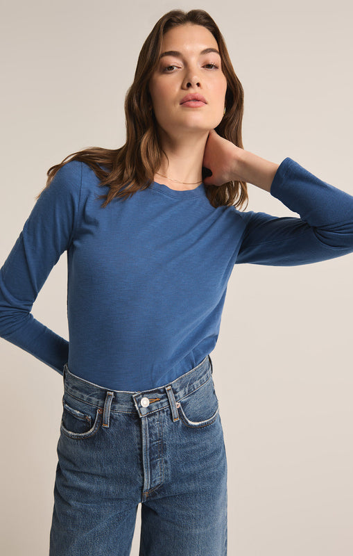 Modern Slub Long Sleeve Tee-Long Sleeves-Vixen Collection, Day Spa and Women's Boutique Located in Seattle, Washington