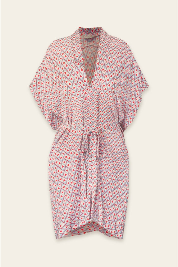 Vista Blues Retro Kimono Dress-Dresses-Vixen Collection, Day Spa and Women's Boutique Located in Seattle, Washington
