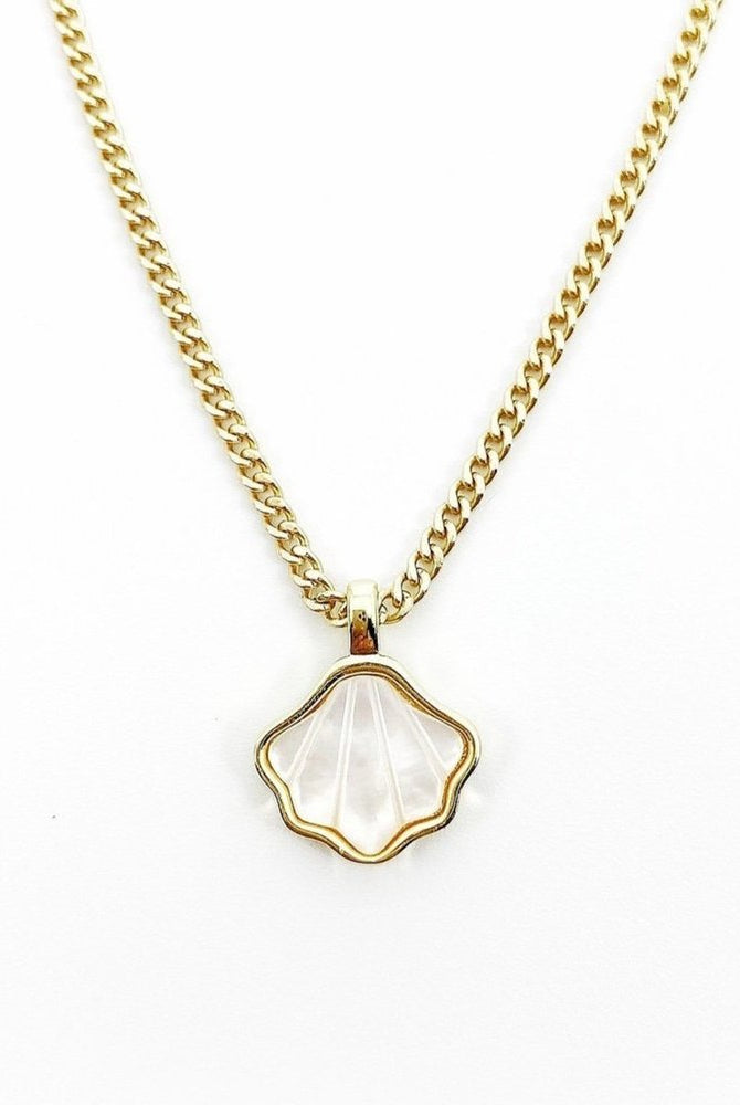 Mother of Pearl Seashell Necklace-Necklaces-Vixen Collection, Day Spa and Women's Boutique Located in Seattle, Washington