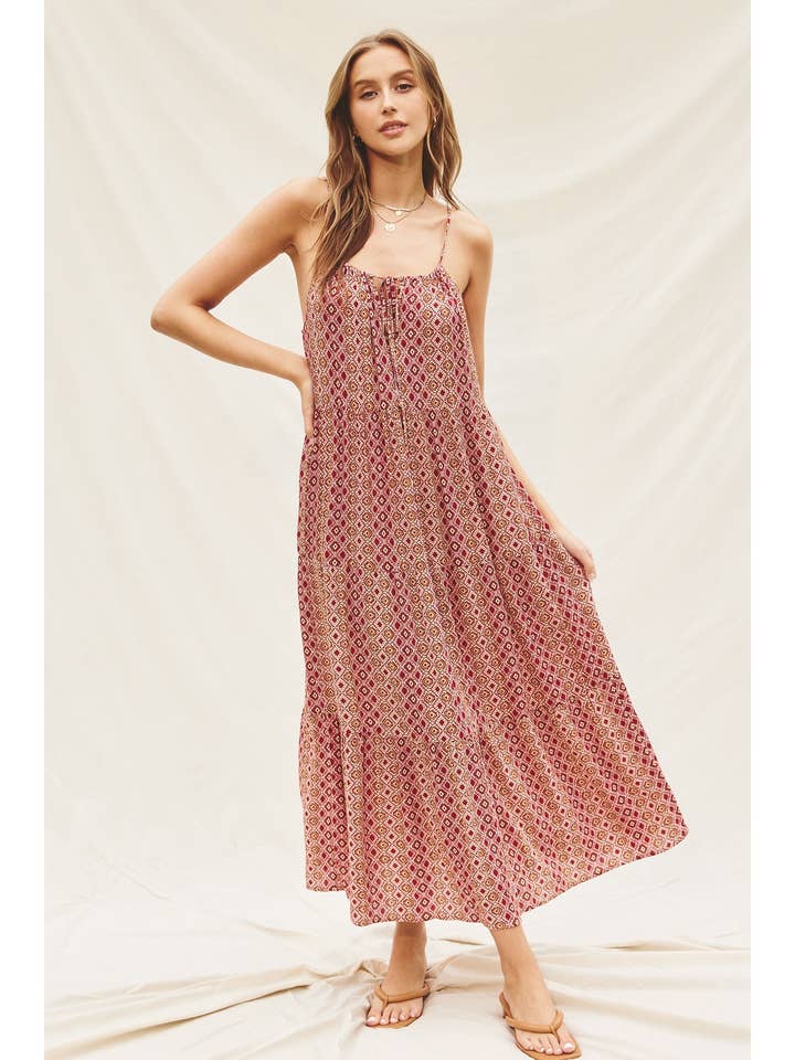 Free Spirit Cutout Midi Dress-Dresses-Vixen Collection, Day Spa and Women's Boutique Located in Seattle, Washington