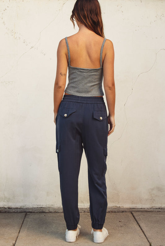 Washed Cargo Joggers-Pants-Vixen Collection, Day Spa and Women's Boutique Located in Seattle, Washington