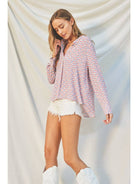 All For Sun Retro Split Collar Blouse-Long Sleeves-Vixen Collection, Day Spa and Women's Boutique Located in Seattle, Washington