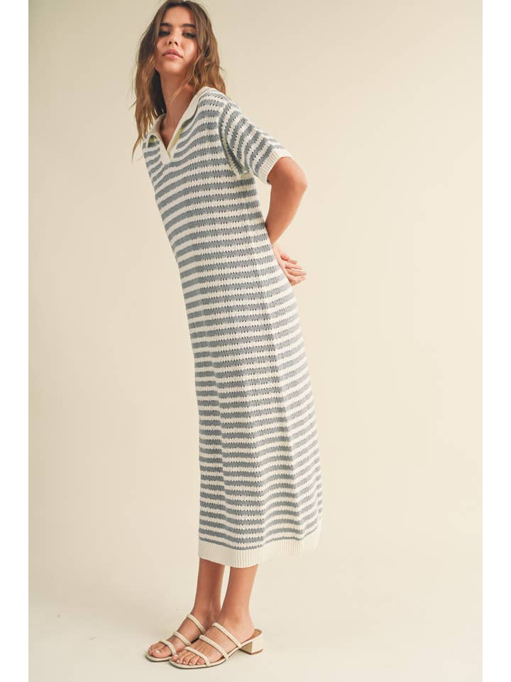 Seaside Knit Dress-Dresses-Vixen Collection, Day Spa and Women's Boutique Located in Seattle, Washington