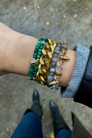 On Point: Rock Crystal Quartz Bracelet-Bracelets-Vixen Collection, Day Spa and Women's Boutique Located in Seattle, Washington