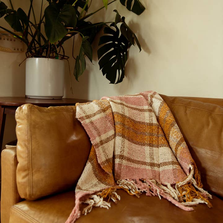 Brunch Plaid - Sustainable Recycled Throw-Throw Blankets-Vixen Collection, Day Spa and Women's Boutique Located in Seattle, Washington