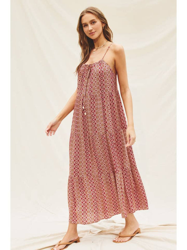 Free Spirit Cutout Midi Dress-Dresses-Vixen Collection, Day Spa and Women's Boutique Located in Seattle, Washington