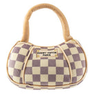 Checker Chewy Vuiton Handbag Squeaker Dog Toy-Pet Toys-Vixen Collection, Day Spa and Women's Boutique Located in Seattle, Washington