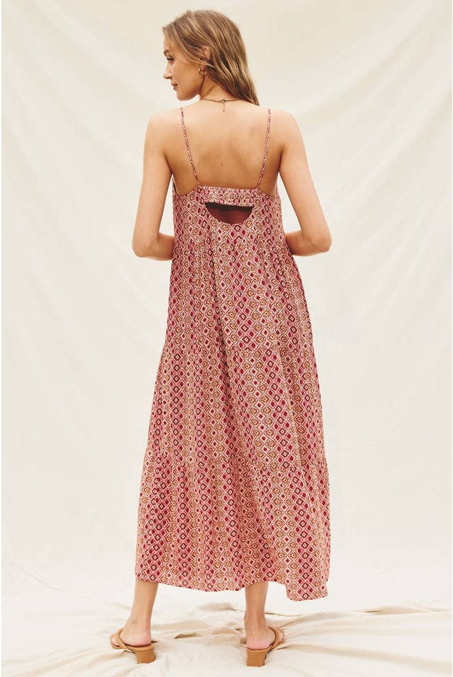 Free Spirit Cutout Midi Dress-Dresses-Vixen Collection, Day Spa and Women's Boutique Located in Seattle, Washington
