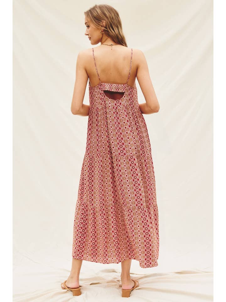 Free Spirit Cutout Midi Dress-Dresses-Vixen Collection, Day Spa and Women's Boutique Located in Seattle, Washington