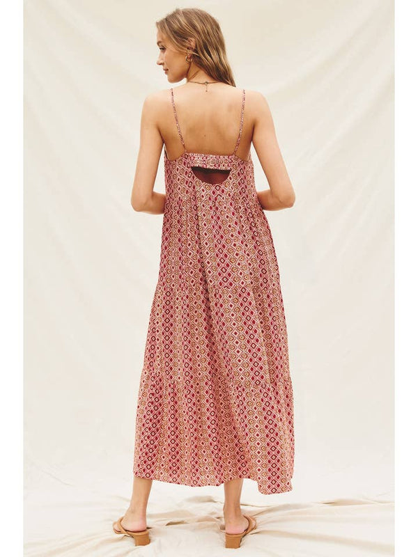 Free Spirit Cutout Midi Dress-Dresses-Vixen Collection, Day Spa and Women's Boutique Located in Seattle, Washington