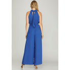 Something Blue Halter Jumpsuit-Jumpsuits-Vixen Collection, Day Spa and Women's Boutique Located in Seattle, Washington