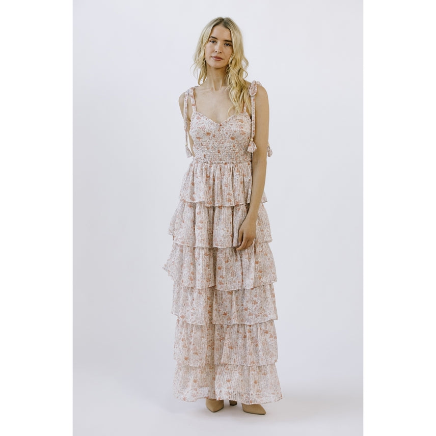 Emmeline Floral Tiered Maxi Dress-Dresses-Vixen Collection, Day Spa and Women's Boutique Located in Seattle, Washington