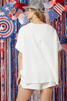 America Beer Can Top-Short Sleeves-Vixen Collection, Day Spa and Women's Boutique Located in Seattle, Washington