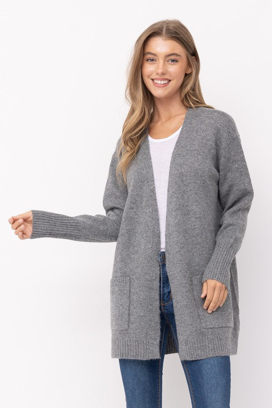 Mossy Open Front Cardigan-Cardigans-Vixen Collection, Day Spa and Women's Boutique Located in Seattle, Washington