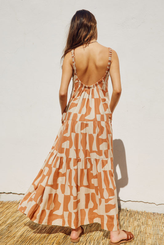 Look Into the Sun Babydoll Tiered Maxi Dress-Dresses-Vixen Collection, Day Spa and Women's Boutique Located in Seattle, Washington