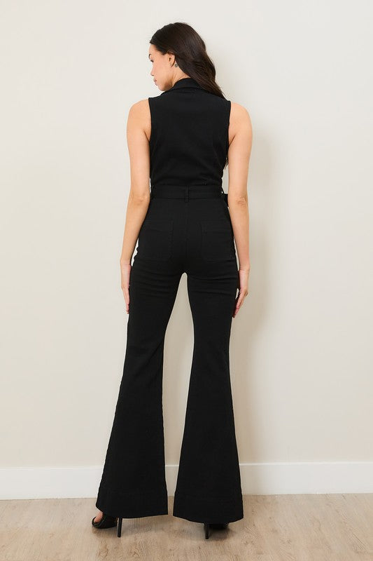 Anti-Barbie Sleeveless Bell Bottom Jumpsuit-Jumpsuits-Vixen Collection, Day Spa and Women's Boutique Located in Seattle, Washington