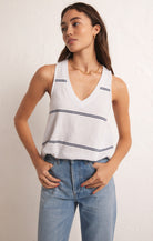 Vagabond Twin Stripe Tank-Tank Tops-Vixen Collection, Day Spa and Women's Boutique Located in Seattle, Washington