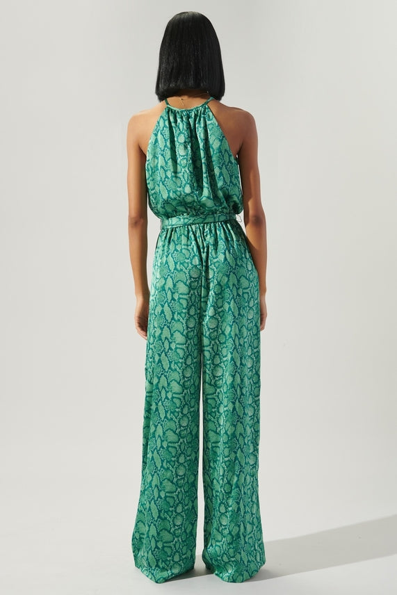 Gwendolyn Snake Jumpsuit-Jumpsuits-Vixen Collection, Day Spa and Women's Boutique Located in Seattle, Washington