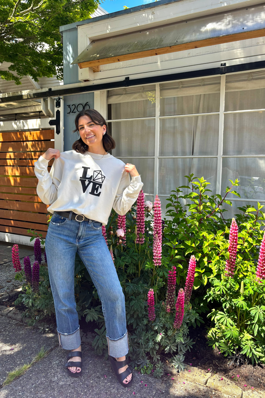 Vixen Love Club Crewneck-Sweatshirts-Vixen Collection, Day Spa and Women's Boutique Located in Seattle, Washington